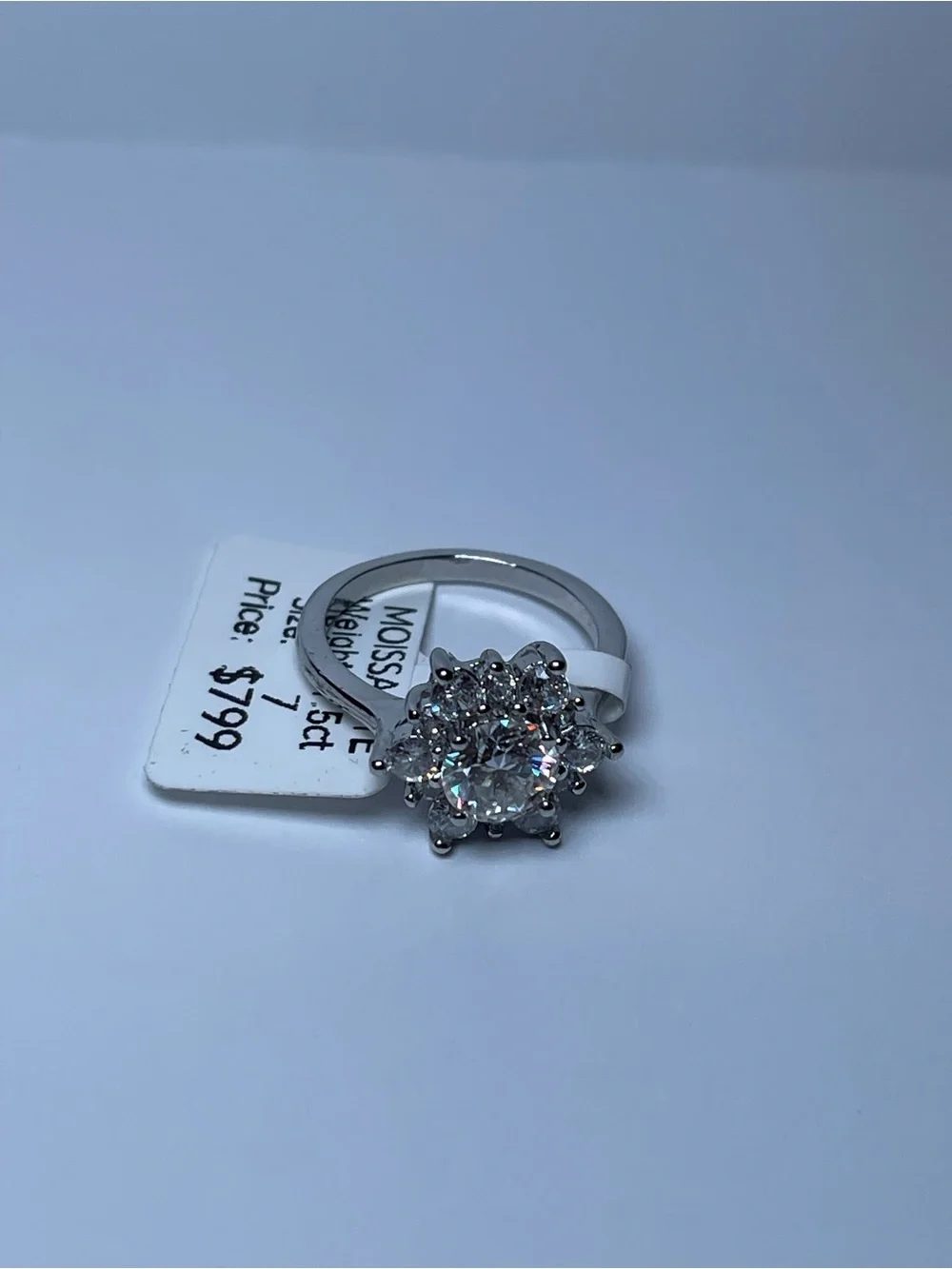 Moissanite 1.5 carats size 7 gorgeous ring originally $799